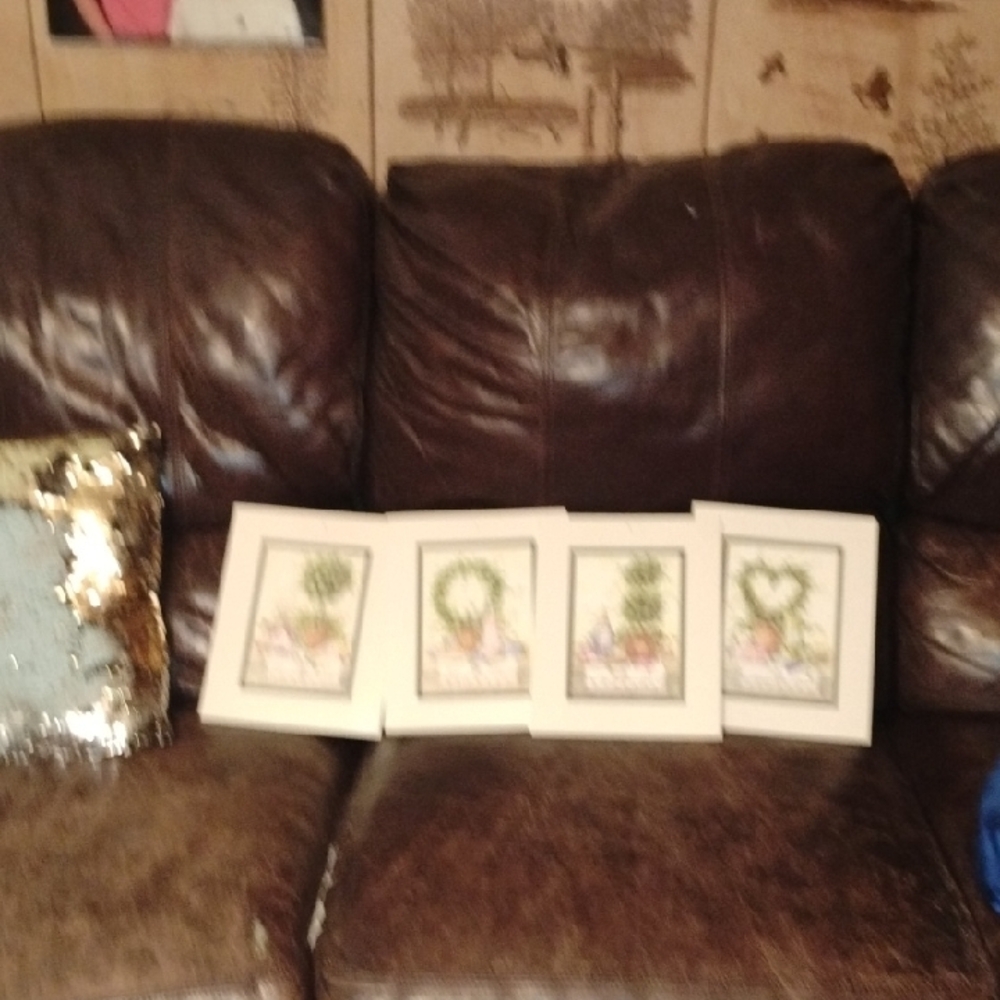 Set of Four Green and Brown Botanical Art Prints - Picture 3 of 7